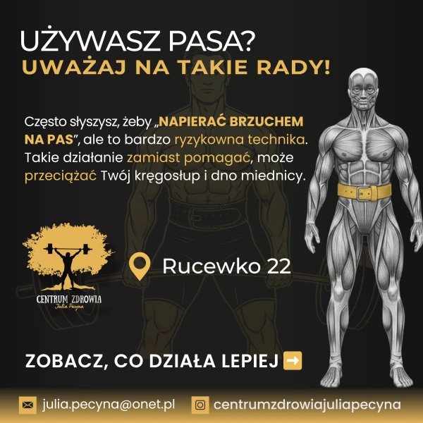 Pas treningowy podczas ćwiczeń siłowych